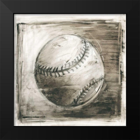 Vintage Varsity I Black Modern Wood Framed Art Print by Harper, Ethan