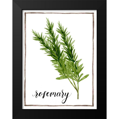 Watercolor Herbs V Black Modern Wood Framed Art Print by Popp, Grace