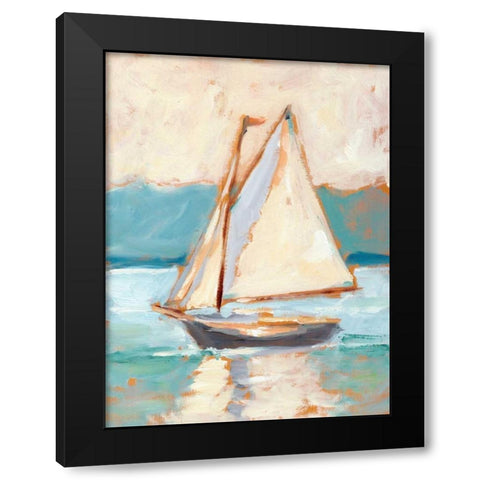 Contemporary Yacht I Black Modern Wood Framed Art Print with Double Matting by Harper, Ethan