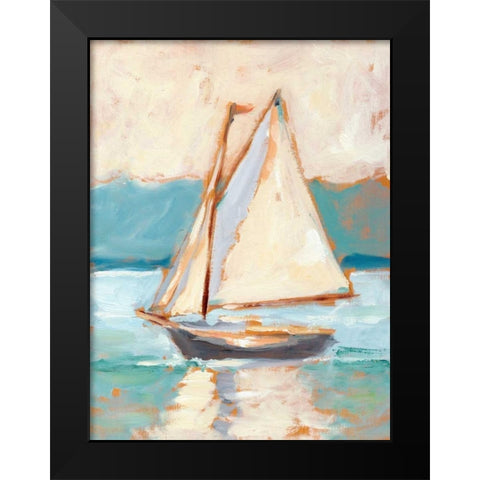 Contemporary Yacht I Black Modern Wood Framed Art Print by Harper, Ethan