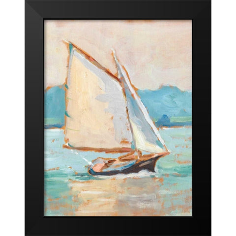 Contemporary Yacht II Black Modern Wood Framed Art Print by Harper, Ethan