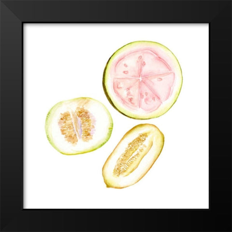 Love Me Fruit I Black Modern Wood Framed Art Print by Wang, Melissa