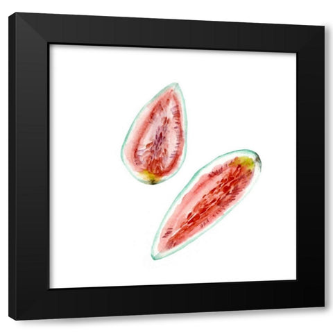 Love Me Fruit VI Black Modern Wood Framed Art Print by Wang, Melissa