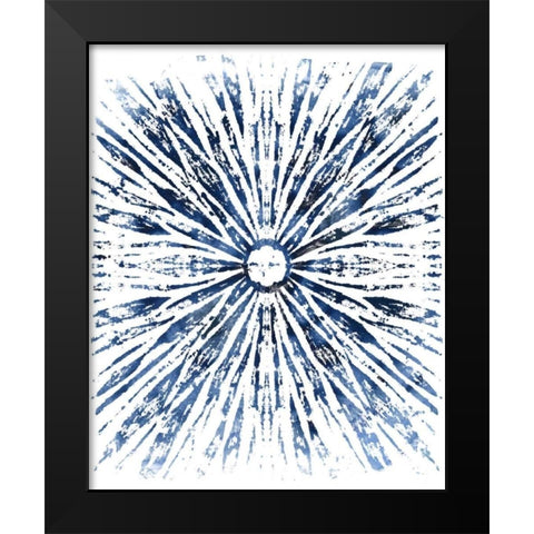 Indigo Ink Motif VIII Black Modern Wood Framed Art Print by Vess, June Erica