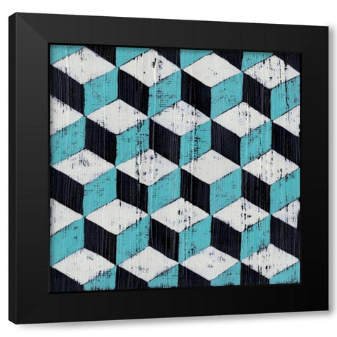 Over Under V Black Modern Wood Framed Art Print with Double Matting by Zarris, Chariklia
