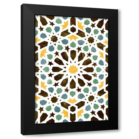Zellige Board I Black Modern Wood Framed Art Print by Saunders, Alonzo