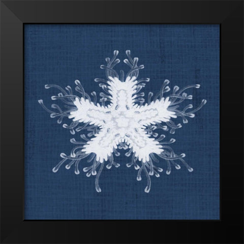 Sea Anemone on Indigo III Black Modern Wood Framed Art Print by Vision Studio