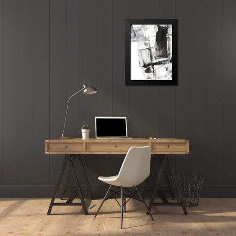 Topple III Black Modern Wood Framed Art Print by Harper, Ethan