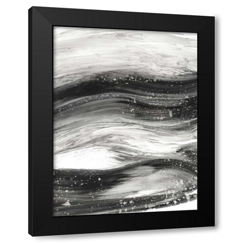 Black Waves II Black Modern Wood Framed Art Print by Harper, Ethan