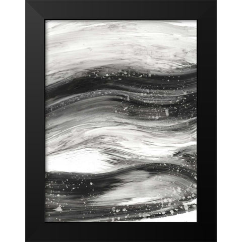 Black Waves II Black Modern Wood Framed Art Print by Harper, Ethan