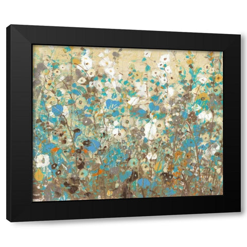Flowering Vines I Black Modern Wood Framed Art Print by OToole, Tim