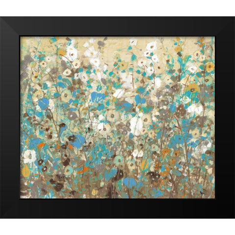 Flowering Vines I Black Modern Wood Framed Art Print by OToole, Tim