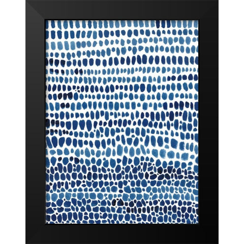 Blue Progression II Black Modern Wood Framed Art Print by OToole, Tim