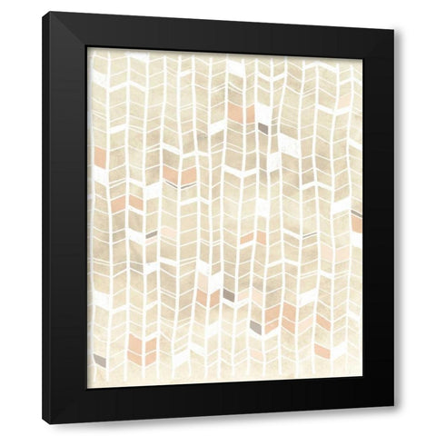 Pattern Intersect I Black Modern Wood Framed Art Print with Double Matting by Vess, June Erica