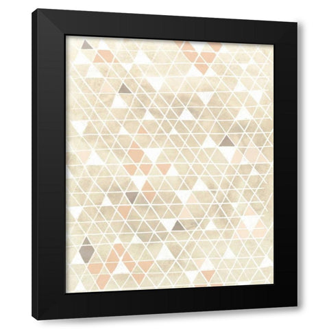 Pattern Intersect II Black Modern Wood Framed Art Print with Double Matting by Vess, June Erica