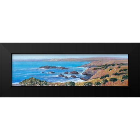 Panoramic Ocean View I Black Modern Wood Framed Art Print by OToole, Tim