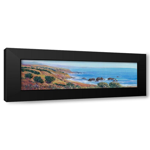 Panoramic Ocean View II Black Modern Wood Framed Art Print by OToole, Tim