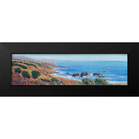 Panoramic Ocean View II Black Modern Wood Framed Art Print by OToole, Tim