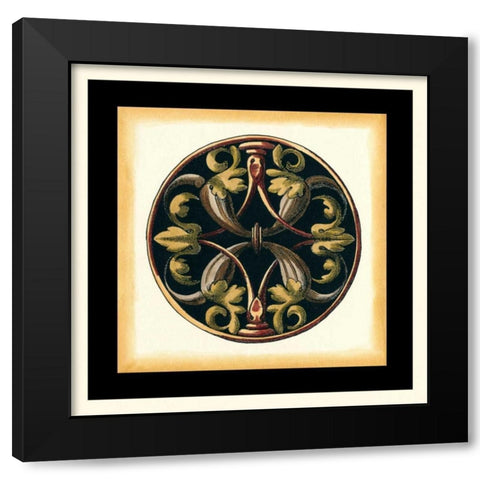 Small Ornamental Accents I Black Modern Wood Framed Art Print with Double Matting by Vision Studio