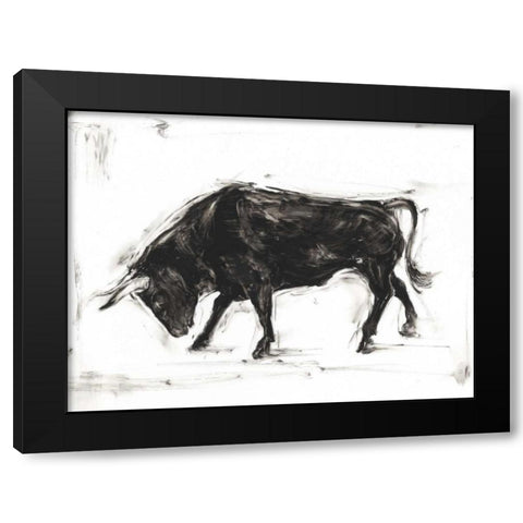 Toro I Black Modern Wood Framed Art Print by Harper, Ethan