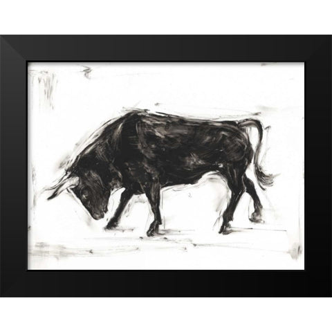 Toro I Black Modern Wood Framed Art Print by Harper, Ethan