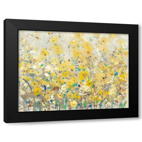 Cheerful Garden I Black Modern Wood Framed Art Print by OToole, Tim