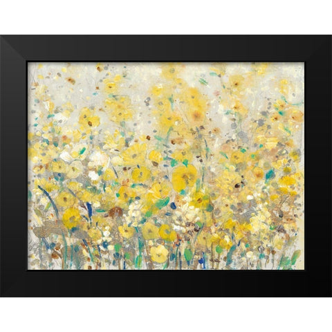 Cheerful Garden I Black Modern Wood Framed Art Print by OToole, Tim