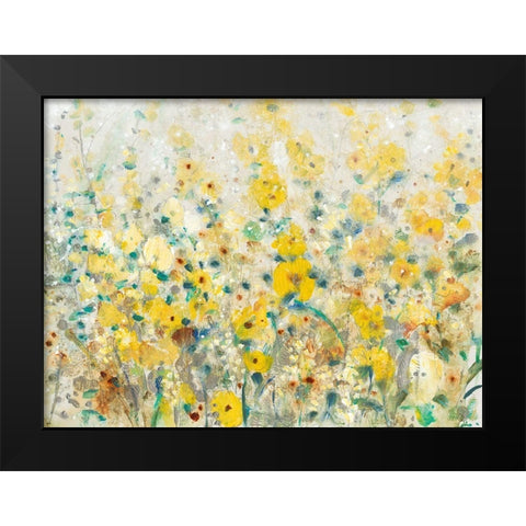 Cheerful Garden II Black Modern Wood Framed Art Print by OToole, Tim