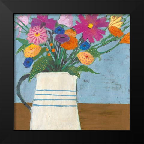 Farmhouse Flora II Black Modern Wood Framed Art Print by Borges, Victoria