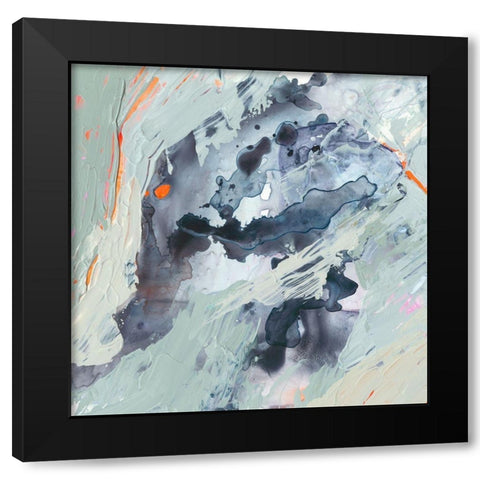 Polyphonic Sea I Black Modern Wood Framed Art Print by Borges, Victoria