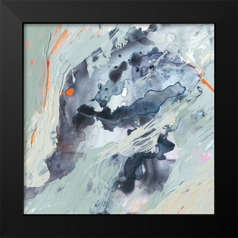 Polyphonic Sea I Black Modern Wood Framed Art Print by Borges, Victoria