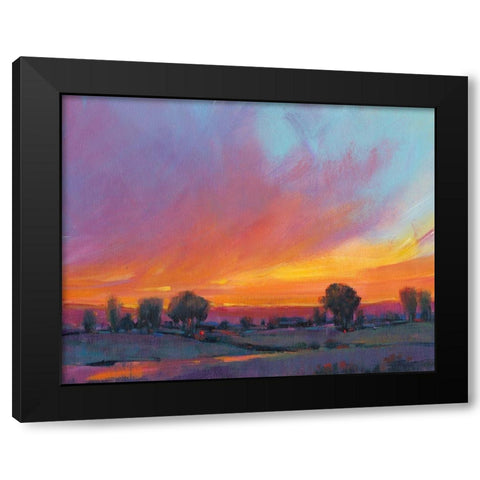 Fiery Sunset II Black Modern Wood Framed Art Print by OToole, Tim