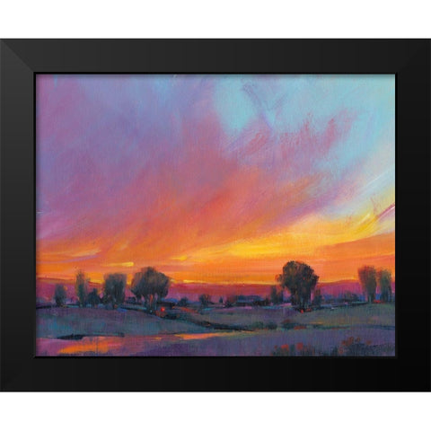 Fiery Sunset II Black Modern Wood Framed Art Print by OToole, Tim