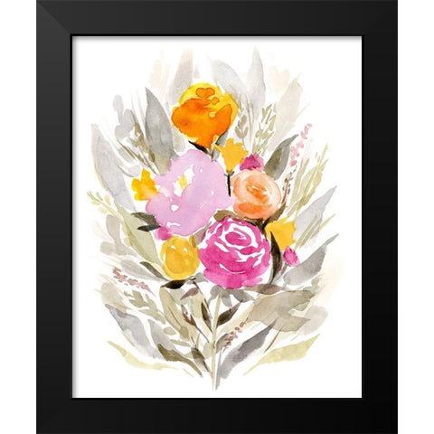 Pastel Sprig II Black Modern Wood Framed Art Print by Borges, Victoria