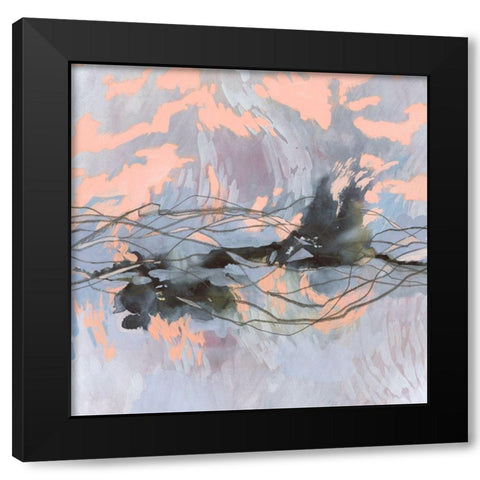 Horizon Flux II Black Modern Wood Framed Art Print by Borges, Victoria