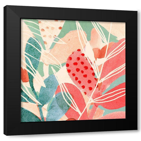 Tropical Assemblage I Black Modern Wood Framed Art Print by Borges, Victoria