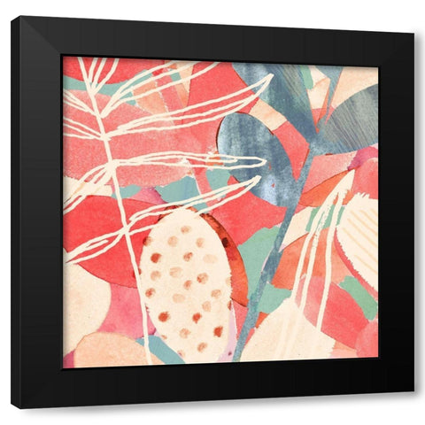 Tropical Assemblage II Black Modern Wood Framed Art Print by Borges, Victoria