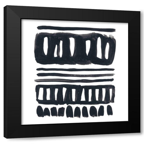 Weft II Black Modern Wood Framed Art Print with Double Matting by Vess, June Erica