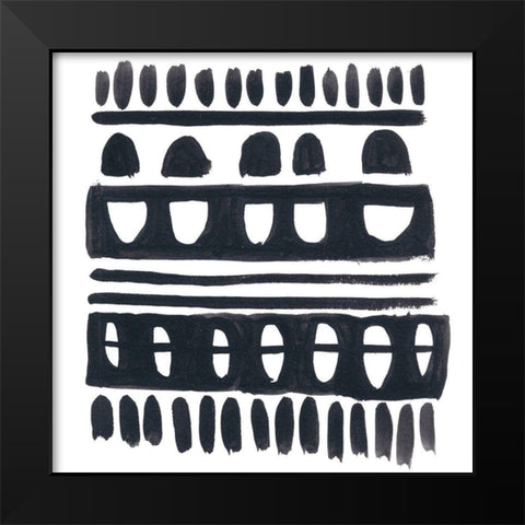 Weft IV Black Modern Wood Framed Art Print by Vess, June Erica