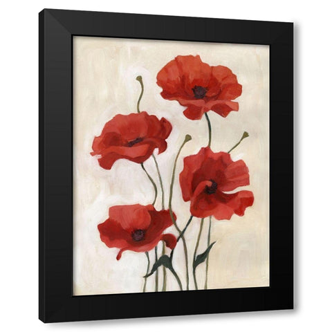 Poppy Bouquet III Black Modern Wood Framed Art Print by Scarvey, Emma