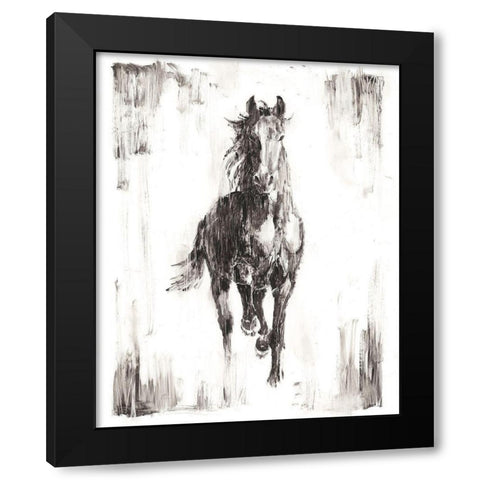 Rustic Black Stallion I Black Modern Wood Framed Art Print by Harper, Ethan