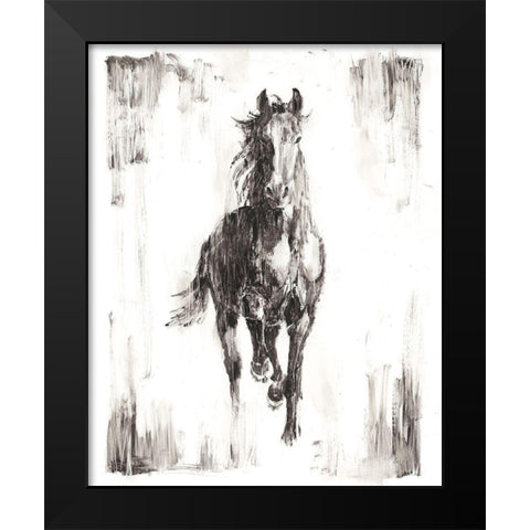 Rustic Black Stallion I Black Modern Wood Framed Art Print by Harper, Ethan