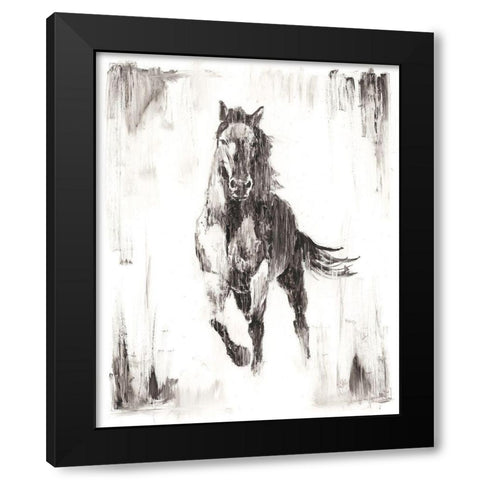 Rustic Black Stallion II Black Modern Wood Framed Art Print by Harper, Ethan