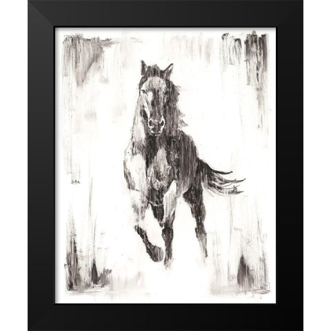 Rustic Black Stallion II Black Modern Wood Framed Art Print by Harper, Ethan