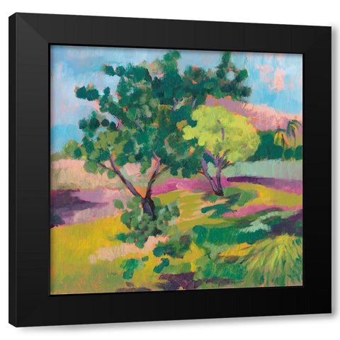 Ode to Gauguin II Black Modern Wood Framed Art Print with Double Matting by Goldberger, Jennifer