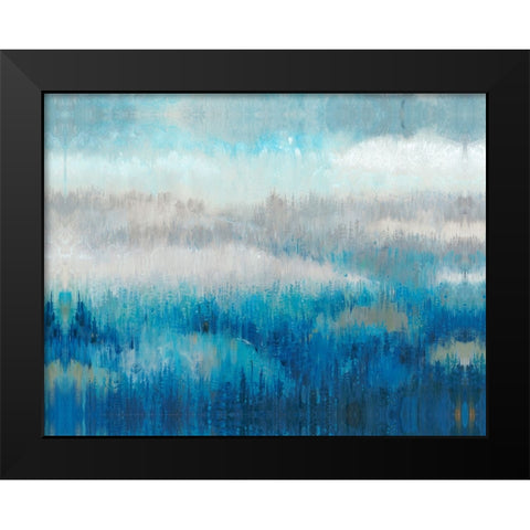 Above the Trees Abstract Black Modern Wood Framed Art Print by OToole, Tim