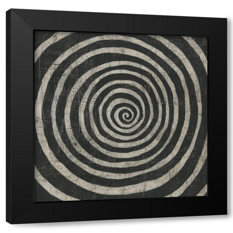 Stone VIII Black Modern Wood Framed Art Print with Double Matting by Zarris, Chariklia