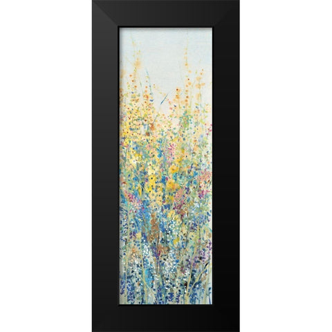 Custom Wildflower Panel III Black Modern Wood Framed Art Print by OToole, Tim