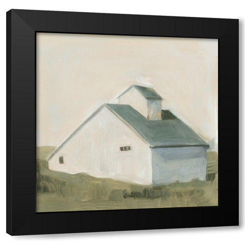 Serene Barn I Black Modern Wood Framed Art Print with Double Matting by Scarvey, Emma
