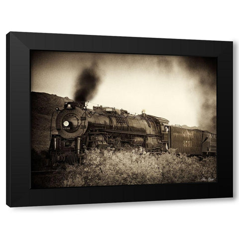 Train Arrival I Black Modern Wood Framed Art Print by Drost, David